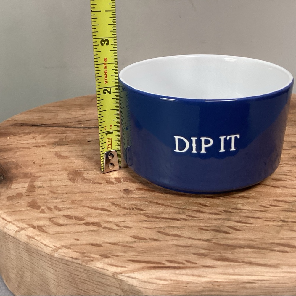 “3/$15” - Blue Ceramic Stoneware “Dip It” Bowl / Very Gently Used Condition - Picture 8 of 11